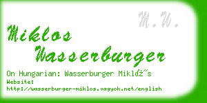 miklos wasserburger business card